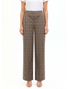 Rinascimento Checked Polyviscose Palazzo Trousers Without Pockets