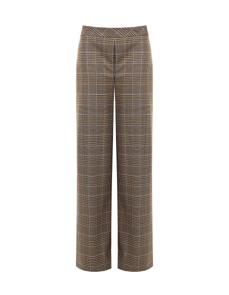 Rinascimento Checked Polyviscose Palazzo Trousers Without Pockets