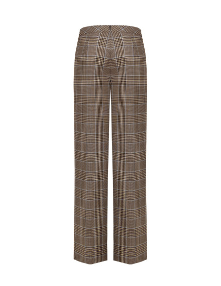 Rinascimento Checked Polyviscose Palazzo Trousers Without Pockets
