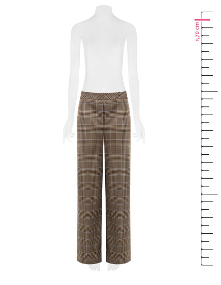 Rinascimento Checked Polyviscose Palazzo Trousers Without Pockets