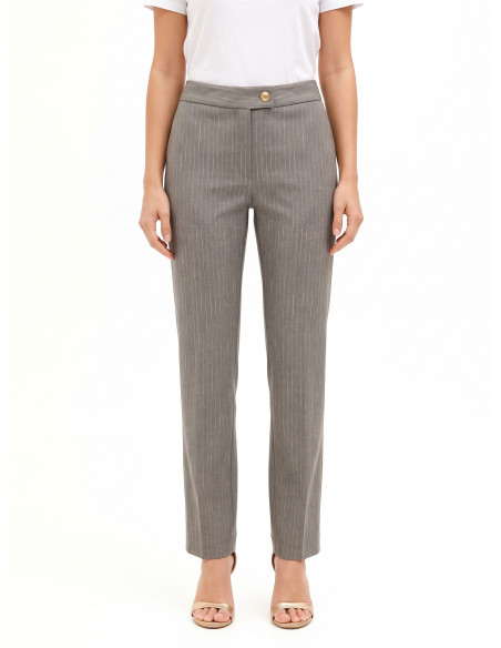Straight-leg Trousers with Embroidered Stripes – Rinascimento