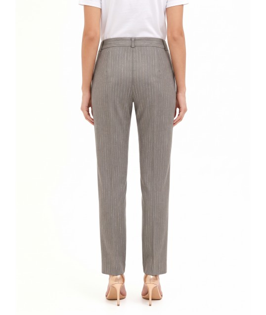 Straight-leg Trousers with Embroidered Stripes – Rinascimento