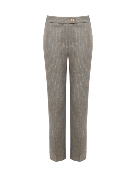 Straight-leg Trousers with Embroidered Stripes – Rinascimento