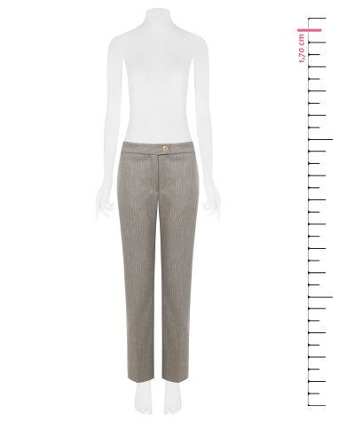 Pantalon droit à rayures brodées « Rinascimento »
