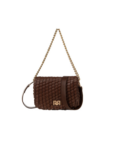 Sac à main en simili cuir tressé avec chaîne et bandoulière amovible « Rinascimento »