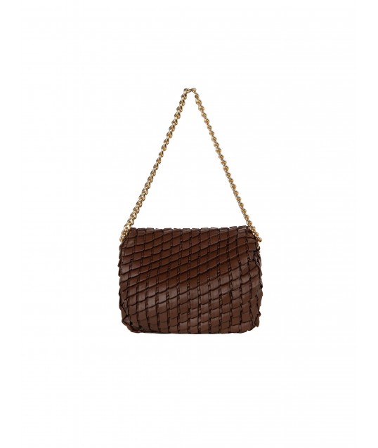Sac à main en simili cuir tressé avec chaîne et bandoulière amovible « Rinascimento »