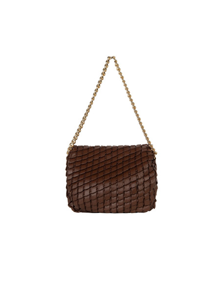Borsa A Mano In Similpelle Intrecciata Con Catena E Tracolla Rimovibile Rinascimento