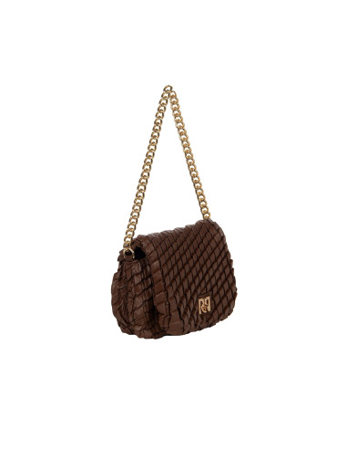 Sac à main en simili cuir tressé avec chaîne et bandoulière amovible « Rinascimento »