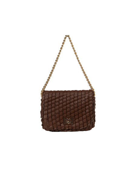 Sac à main en simili cuir tressé avec chaîne et bandoulière amovible « Rinascimento »