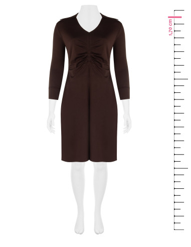Abito Curvy In Jersey Stile Polo Con Scollo A V E Arricciatura Centrale Rinascimento Curvy
