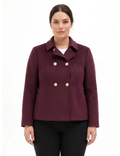 Cappotto Curvy Corto E Ampio In Panno Rinascimento Curvy