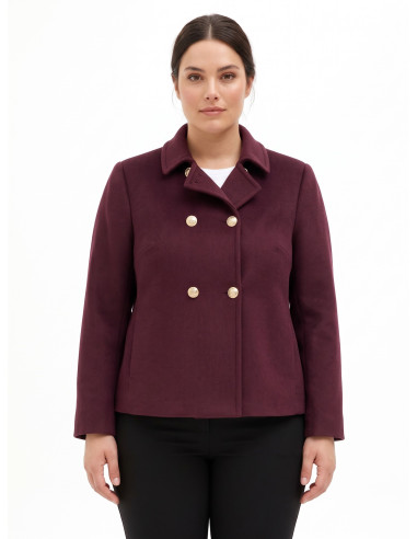 Manteau court et ample pour femmes rondes, en tissu « Rinascimento Curvy »