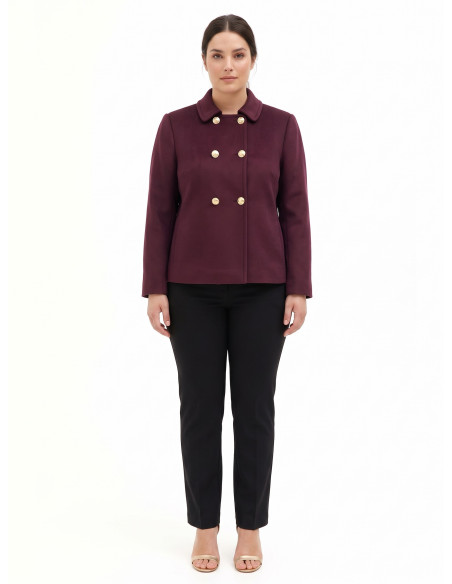 Cappotto Curvy Corto E Ampio In Panno Rinascimento Curvy