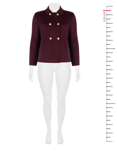 Cappotto Curvy Corto E Ampio In Panno Rinascimento Curvy