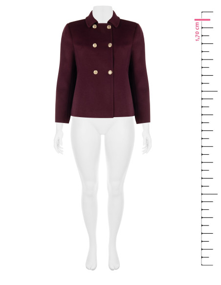 Manteau court et ample pour femmes rondes, en tissu « Rinascimento Curvy »