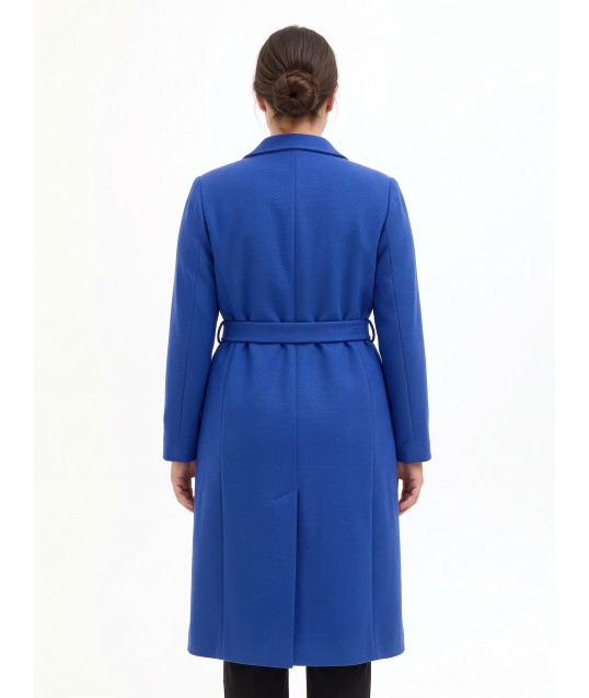 Rinascimento Curvy Wool Duster Coat with Matching Belt