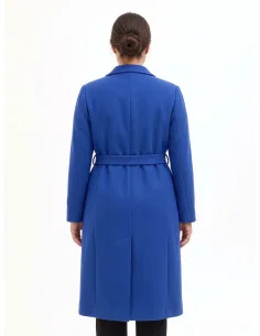 Rinascimento Curvy Wool Duster Coat with Matching Belt 2