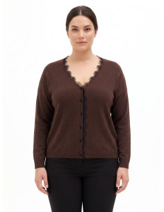Maglione Curvy Cardigan Con Inserti In Pizzo Rinascimento Curvy
