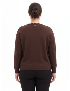 Maglione Curvy Cardigan Con Inserti In Pizzo Rinascimento Curvy 2