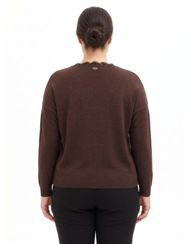 Maglione Curvy Cardigan Con Inserti In Pizzo Rinascimento Curvy