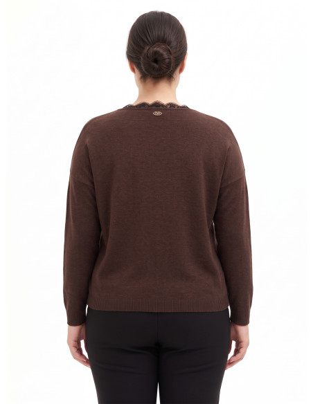 Maglione Curvy Cardigan Con Inserti In Pizzo Rinascimento Curvy