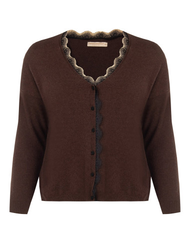 Maglione Curvy Cardigan Con Inserti In Pizzo Rinascimento Curvy
