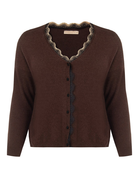 Curvy Cardigan with Lace Inserts – Rinascimento Curvy