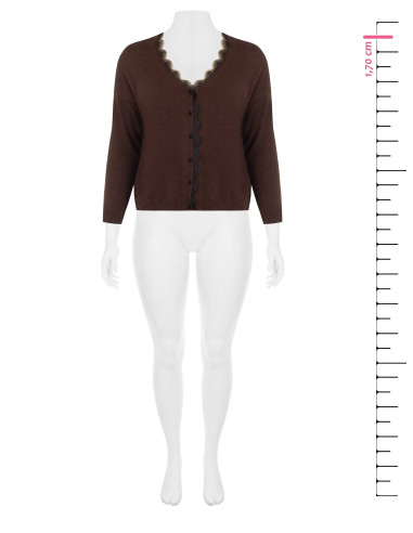 Curvy Cardigan with Lace Inserts – Rinascimento Curvy