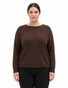 Pull ample pour femmes rondes, col bateau, Rinascimento Curvy