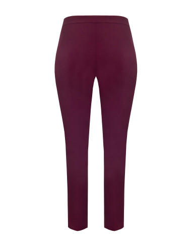 Pantalon droit grande taille en crêpe scuba avec détail bijou chaînes et perle Rinascimento Curvy