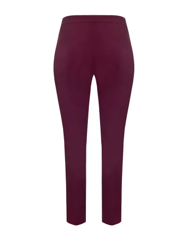 Pantaloni Curvy Dritti In Scuba Crepe Con Dettaglio Gioiello Catene E Perla Rinascimento Curvy