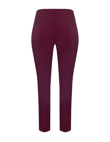 Curvy Straight-Leg Trousers in Scuba Crepe with Jewelled Chain and ...