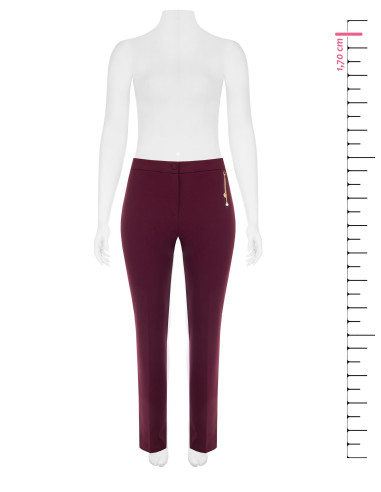 Pantaloni Curvy Dritti In Scuba Crepe Con Dettaglio Gioiello Catene E Perla Rinascimento Curvy