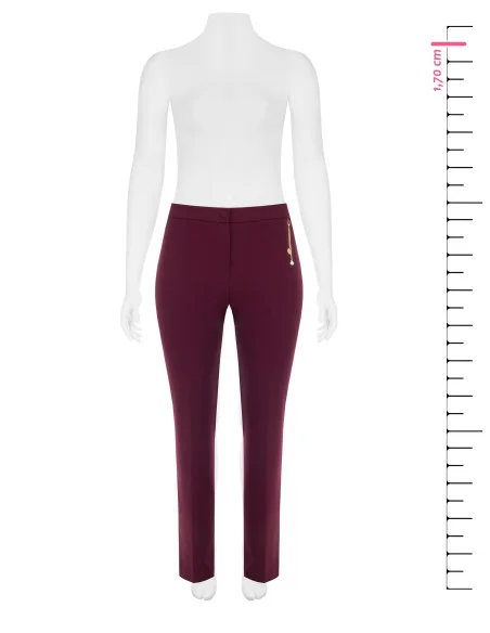 Curvy Straight-Leg Trousers in Scuba Crepe with Chain and Pearl Jewel Detail Rinascimento Curvy