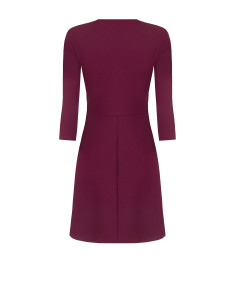 Robe courte évasée en crêpe scuba, avec encolure en V et bretelles ... 2
