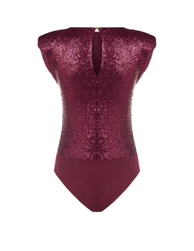 Body recouvert de paillettes à bretelles « Rinascimento » - Robes Fi...