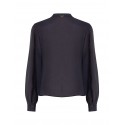 Blusa Fluida In Lyocell Con Scollo A V E Volant Rinascimento