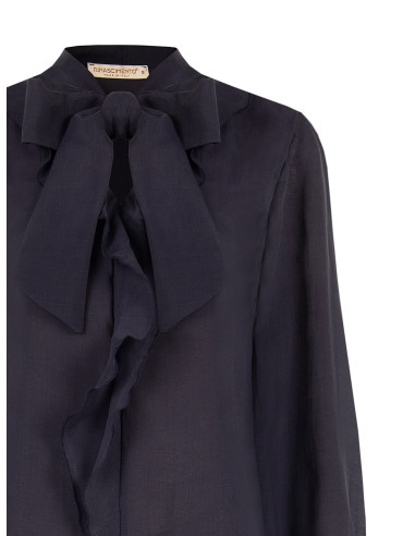 Blouse fluide en lyocell à encolure en V et volants « Rinascimento ...