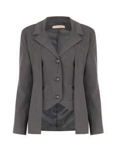 Rinascimento 2-in-1 Polyviscose Blazer Jacket with Vest Effect - Ve...