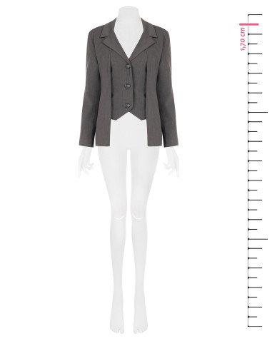 Giacca Blazer In Poliviscosa Effetto 2 In 1 Giacca E Gilet Rinascimento