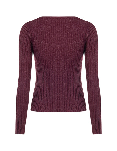 Maglione Aderente A Coste Larghe Con Lurex Rinascimento