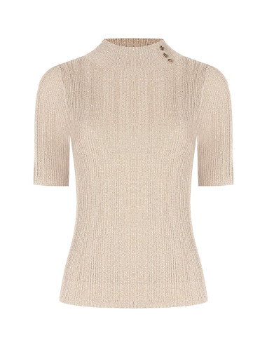 Haut moulant en fil de lurex avec boutons au niveau du col « Rinasc...