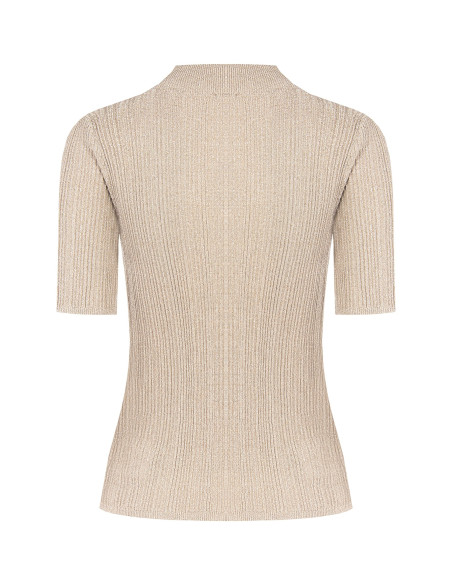 Haut moulant en fil de lurex avec boutons au niveau du col « Rinasc...
