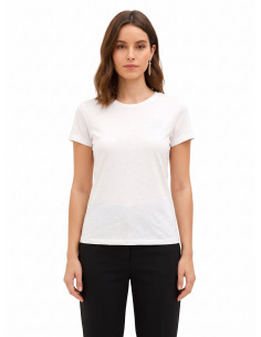 T-shirt coupe classique en coton avec logo brodé « Rinascimento » -...