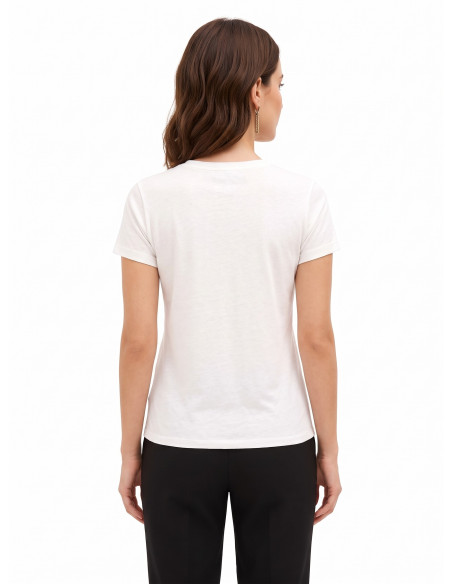 T-shirt coupe classique en coton avec logo brodé « Rinascimento » -...