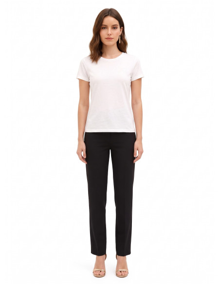 T-Shirt Regular In Cotone Con Logo Ricamato Rinascimento