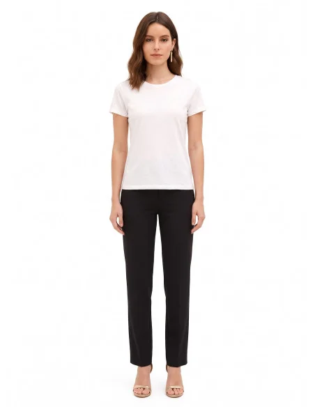T-Shirt Regular In Cotone Con Logo Ricamato Rinascimento