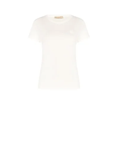 T-Shirt Regular In Cotone Con Logo Ricamato Rinascimento