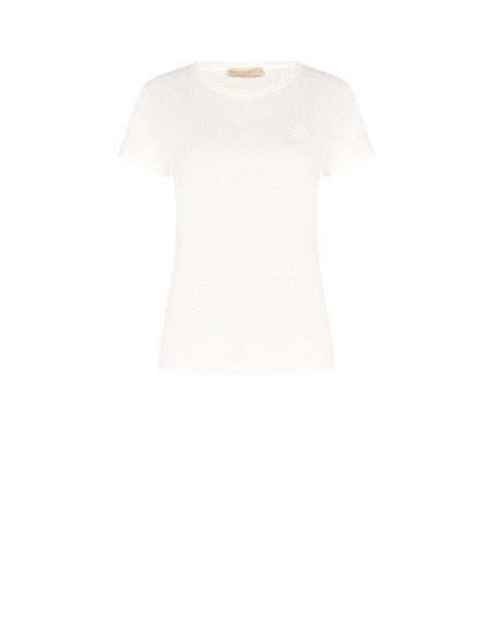 Regular-fit cotton T-shirt with embroidered ‘Rinascimento’ logo - V...