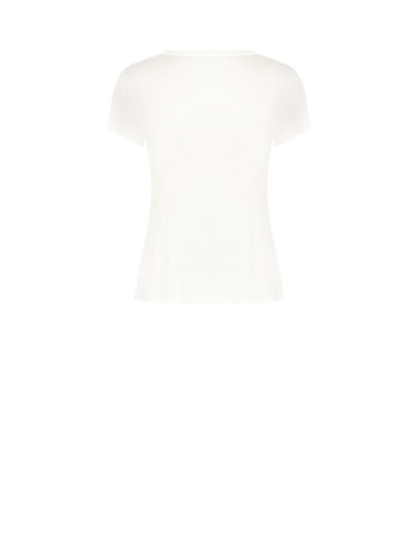 T-Shirt Regular In Cotone Con Stampa Bassotto Cuore E Strass Rinascimento